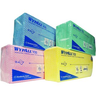 Wischtücher | Reinigungstücher | WypAll X50 | Kimberly-Clark | Interfold | blau | 1Lg | 41,6x24,5cm | 6x50 Tücher/Kt | 7441