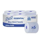 Handtuchpapierrolle | Scott Essential | Kimberly-Clark | 350 m/Rol | 1Lg | blau | Ecolabel | 6 Rollen | 6692