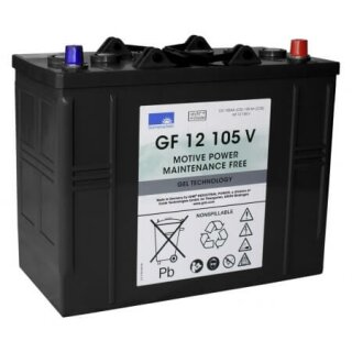 Exide Sonnenschein | GF 12 105 V dryfit | Blei Gel Antriebsbatterie | 12V 105Ah (5h) | für MxR | inkl. MTZ | Fimap