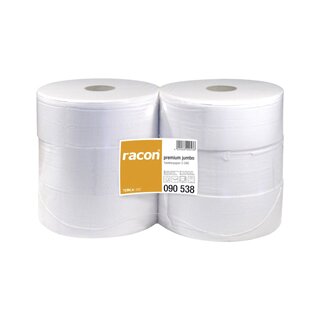 Toilettenpapier | Racon | 2lg | 18x9cm | hochweiß | 380m | VE=6 Rol | 090538