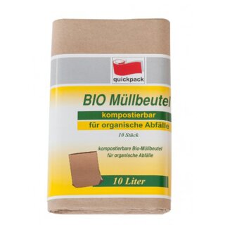 Bio-Papiertüten | 10L | 10 Tüten/Pack. | 360x200+170 | VE=30 Pack