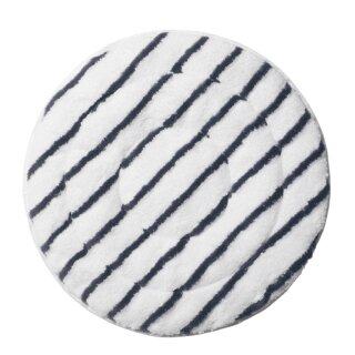 Pad 41cm Poly-Pad | Mikrofaserpad | gewebt weiß m.grauen Streifen