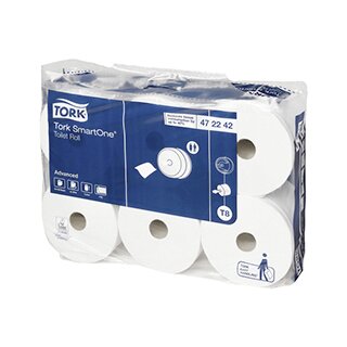 Toilettenpapier | 472242 | Tork | SmartOne | 2lg | 1150Bl | weiß | 13x18cm | 6Rollen im Paket