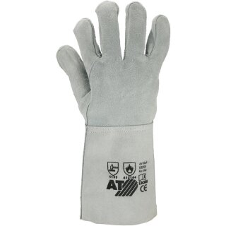 Schweißer-Handschuhe - Rindleder | Stulpe | 35 cm lang | Farbe: NATURFARBEN