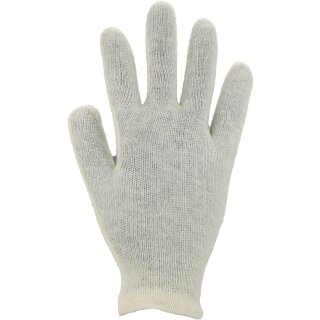 Baumwoll-Trikot-Handschuhe | Farbe: WEISS