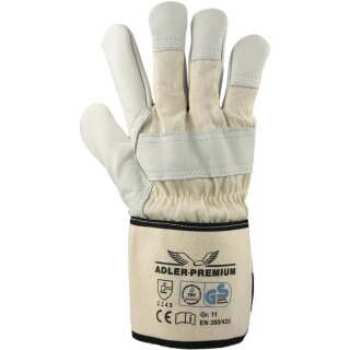 Rindnarbenleder-Handschuhe | Premium Qualität | hohe Lederstärke | Größe: 8 | Farbe: NATURFARBEN