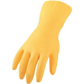 Haushalts-Handschuhe | Latex gelb | vollbeschichtet | lebensmittelgeeignet | Größe: 11 | Farbe: GELB