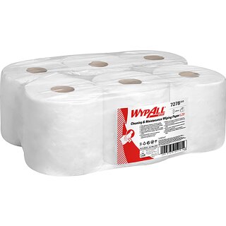 Wischtücher | WypAll L20 | Kimberly-Clark | Papierwischtuch für Instandhaltungsarbeiten | Zentralentnahme | weiß | 2lg | 7278