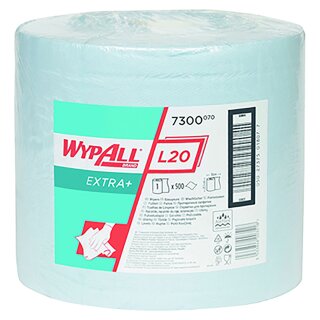 Wischtücher | WypAll L20 | Kimberly-Clark | Papierwischtuch für Instandhaltungsarbeiten | Jumborolle | blau | 2lg | 7300