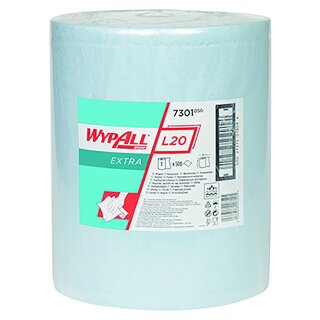Wischtücher | WypAll L20 | Kimberly-Clark | Papierwischtuch für Instandhaltungsarbeiten | Extra breit | blau | 7301