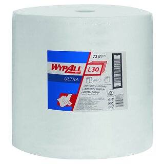 Wischtücher | WypAll L30 | Kimberly-Clark | Extra breit | Jumborolle | Großrolle | weiß | 3lg | 7331