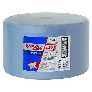 Wischtücher | WypAll L30 | Kimberly-Clark | für induStrielle Reinigung | Großrolle | 750St.| blau | 3lg | 7425