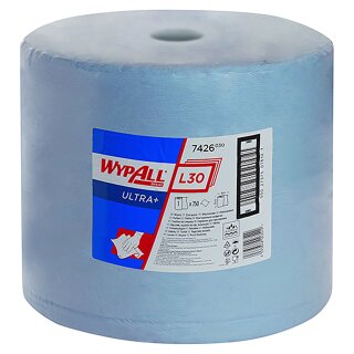 Wischtücher | WypAll L30 | Kimberly-Clark | für induStrielle Reinigung | Großrolle | 670St.| blau | 3lg | 7426