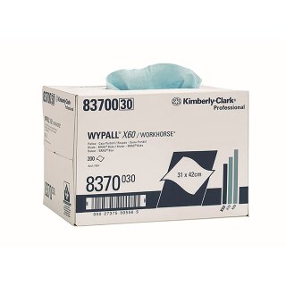 Wischtücher | WypAll X60 | Kimberly-Clark | BRAG Box | Pop-up-Box | blau | 8370