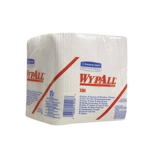 Wischtücher | WypAll X80 | Kimberly-Clark | Viertelgefaltet | weiß | 1Lg | 8388