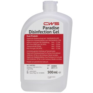 Desinfection Gel | CWS Paradise | Desinfektionsmittel | 5487 | 500 ml | VE=12