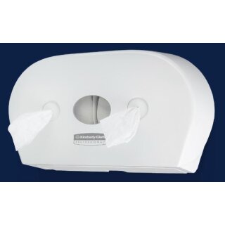 Toilettenpapierspender | Scott Control Mini Twin | Kimberly-Clark | Einzelblatt | Kunststoff