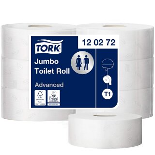 Jumbo Toilettenpapier | 120272 | Tork | T1 | naturweiß | 2lg | 10cmx360m | 6 Rollen
