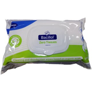 Flächendesinfektionstücher | Bacillol® | Zero Tissues | BODE / HARTMANN | Flowpack | 100 Tücher