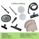 Staubsauger-Set | assembled by Kirchhoff | Cleanfix | S10 PLUS | Farbe rot | inkl. Düse | 20x Staubbeutel | Filterkorbtuch