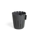 Abfallkorb  | Basketbin | Papierkorb & Zusatzbehälter mit Deckel | Anthrazit / Schwarz